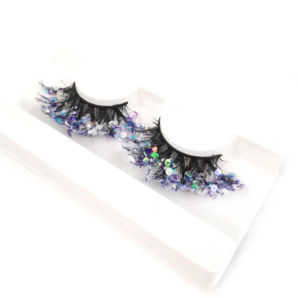 Sequins Eye Lashes Eyelashes Fluffy Dramatic False Eyelashes 3D Mink Lashes 25mm Luminous