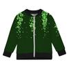 Девочки куртки на молнии детские осенние толстовки с длинным рукавом верхняя одежда с карманами St. День Святого Патрика 5-15 лет