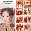 Children's Festive Hanfu Hair Clips: New Year Tassel Bow Headdress for Girls
