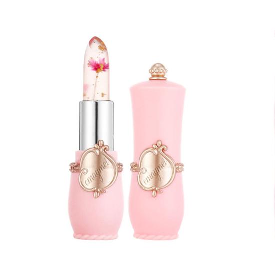 Увлажняющий бальзам для губ с прозрачным цветком и изменением цвета для девочек