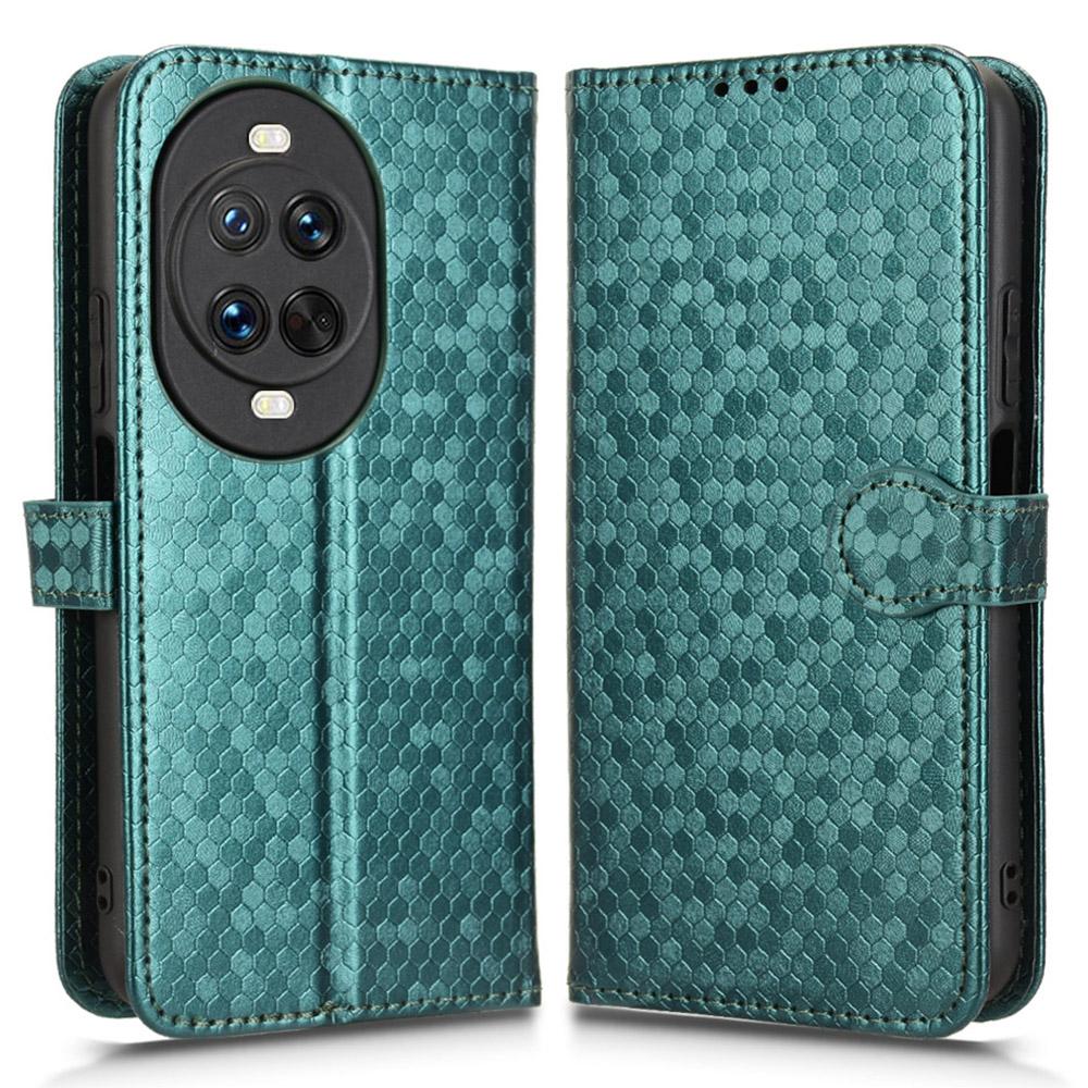 For Huawei Nova 14 Pro 5G Wallet Case Dot Pattern Imprint PU Leather Phone Cover with Wrist Strap