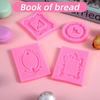 4Pcs Silicone Frame Molds for Chocolate Photo Frame Molds for Crafts Pink Air Dry Clay Molds Silicone Mold for Clay Cupcake Topper Chocolate Candy