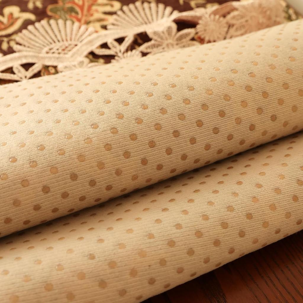 Крышка тумбочки:Роскошный Дворцовый Сад Чениловый Защитный Чехол на Стол с Кружевом, Винтажная Цветочная Вышивка Чехол на Комод для Прикроватного Столика/Спальни, Машинная