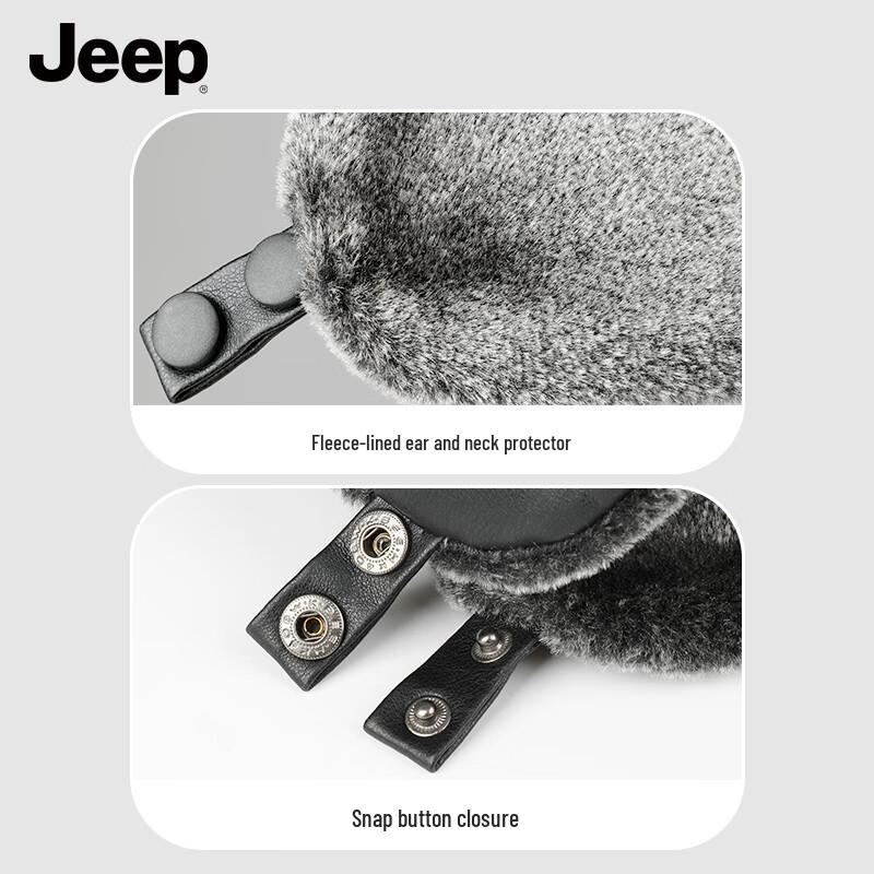 JEEP Men's Winter Thermal Earflap Baseball Cap