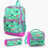 Coral High Kids Водно-зеленый неоново-розовый с собачьим рисунком 3 шт. Набор школьных сумок SET0123465