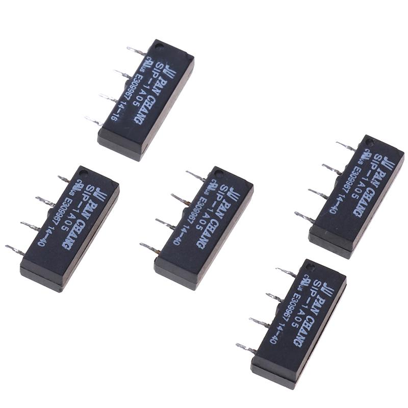 5Pcs 4Pin 5V Reed Switch Relay SIP-1A05 Mini Pan Chang Relay Electronic Control Component