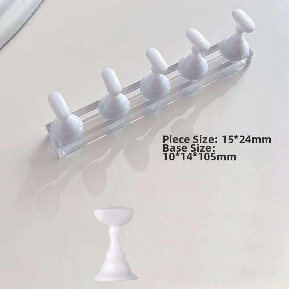 5Pcs Crystal Base Magnetic Nail Art Holder Multi-color Nail Training Holder Press on Nail