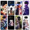Sword Art Online Kirito Asuna SAO For Xiaomi Mi 10T 11T Pro Mi 11 Lite Case For POCO M3 Pro M4 F3 X3 GT X3 Pro Phone Shell