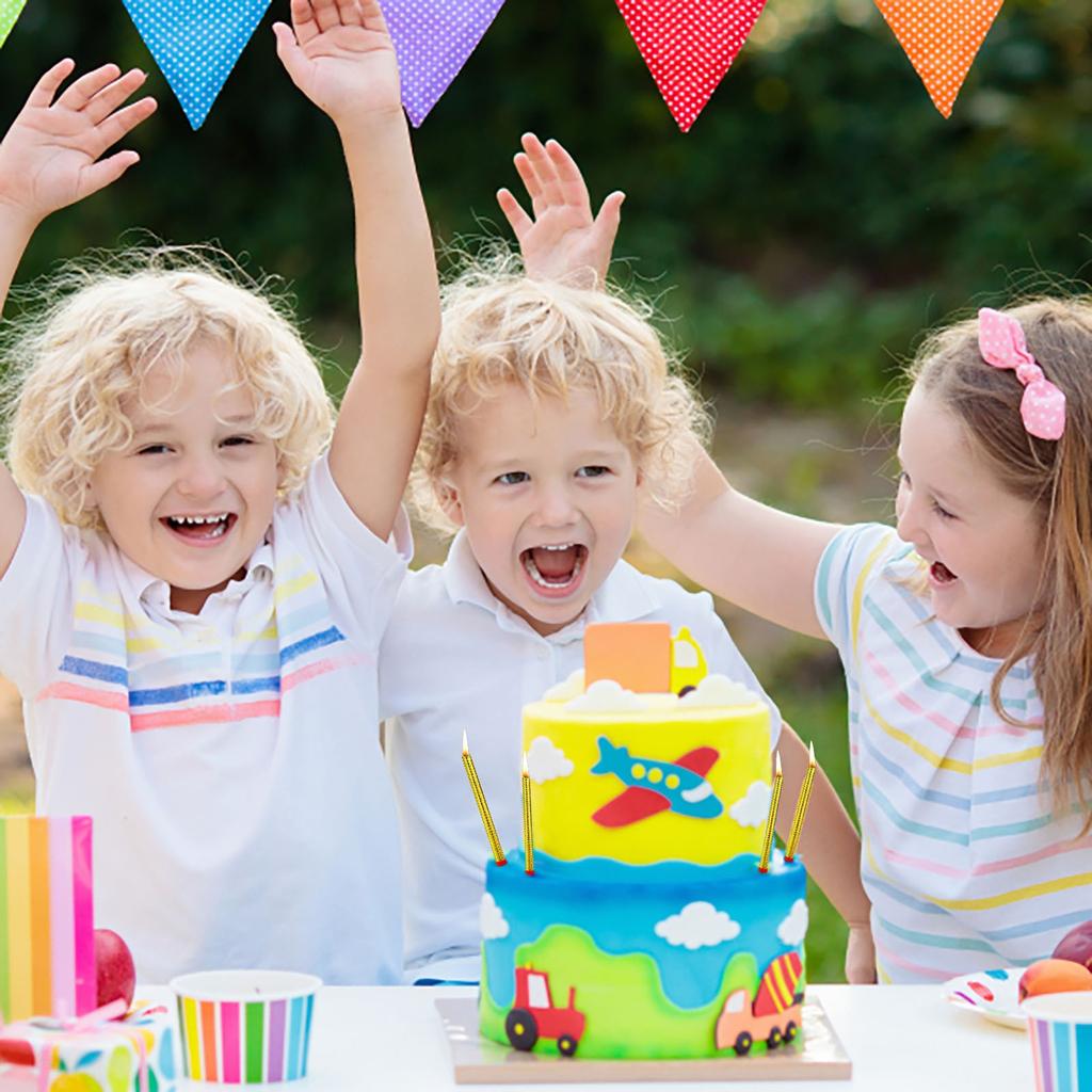 Birthday Candle Party Celebration Pencil Wax Birthday Cake Decoration Internet Celebritys Creative Romantics Smoke-free Tear-free Gold Plating
