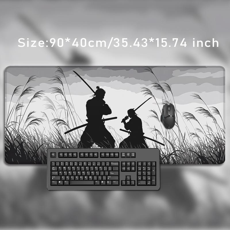 Mouse Pad Ink Samurai Duel Gamer printon demand Large HD Mousepad XXL MousePads Soft Carpet Office Accessories Table Mat