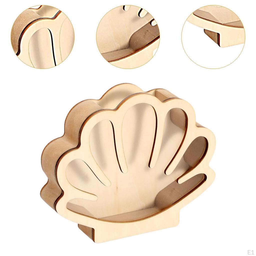 Ящик для хранения ракушек Деревянная витрина, коллекционная памятная монета деньги