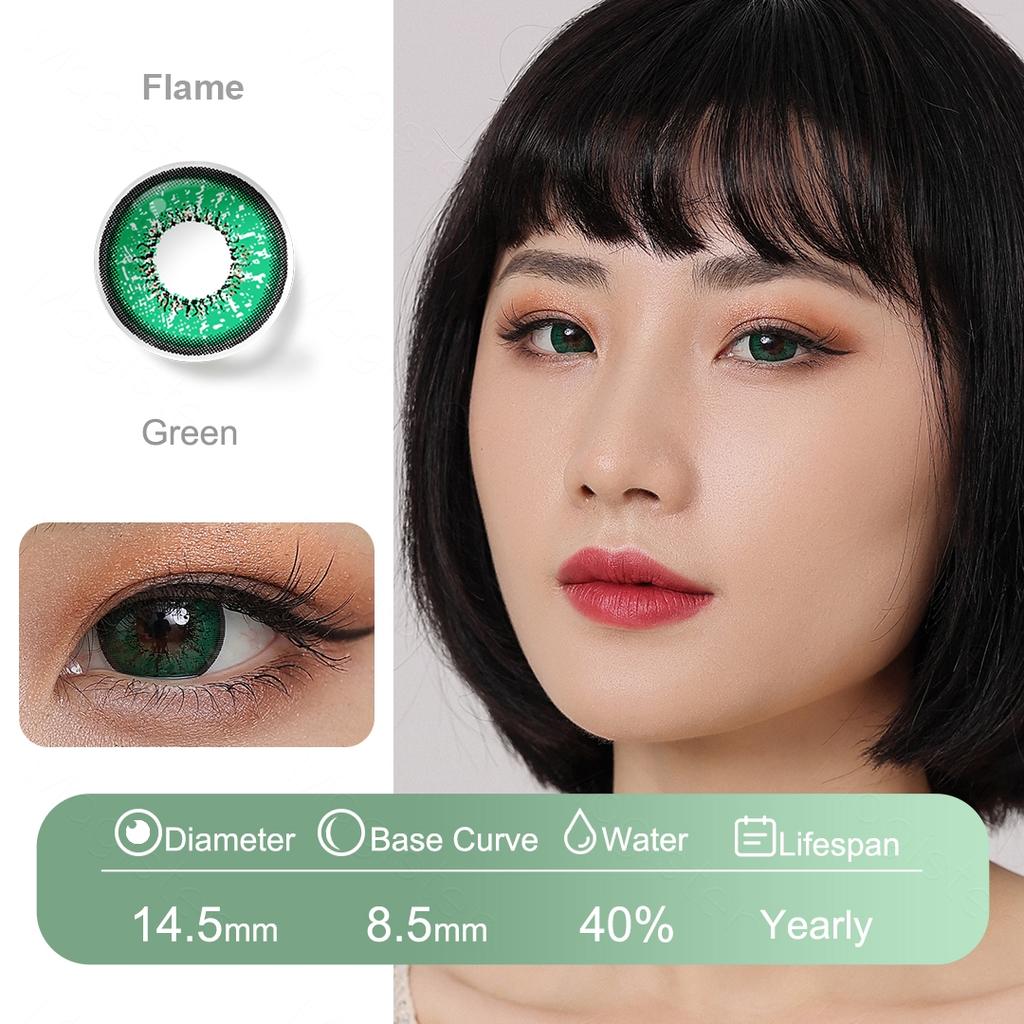 (0~-8.00)Цветные контактные линзы JeweLens 2шт Аниме Косплей
