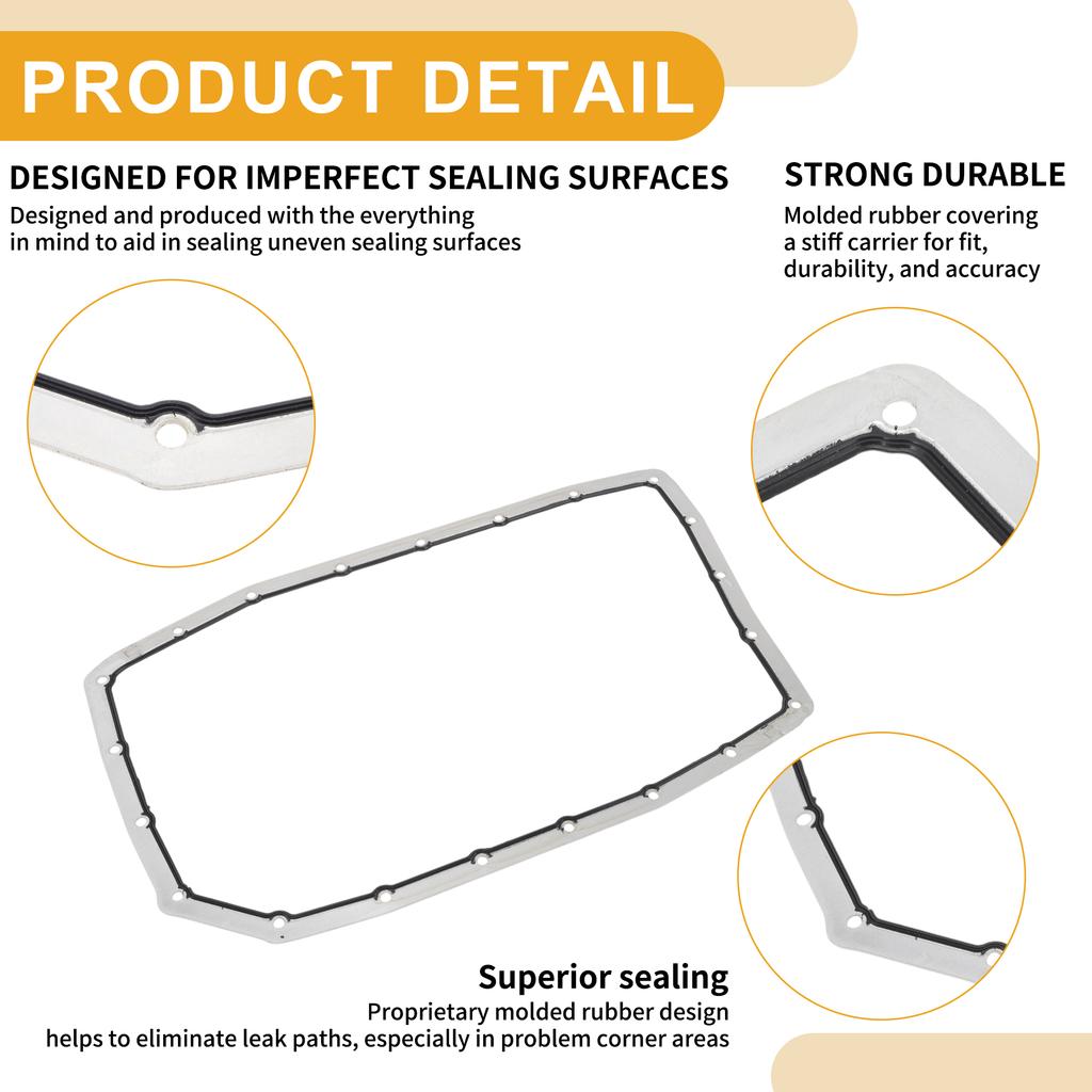 X Autohaux No.6L2Z7A191BA Car Transmission Filter Oil Pan Gasket for Ford F-150 2009-2020 for Ford Expedition 2007-2017