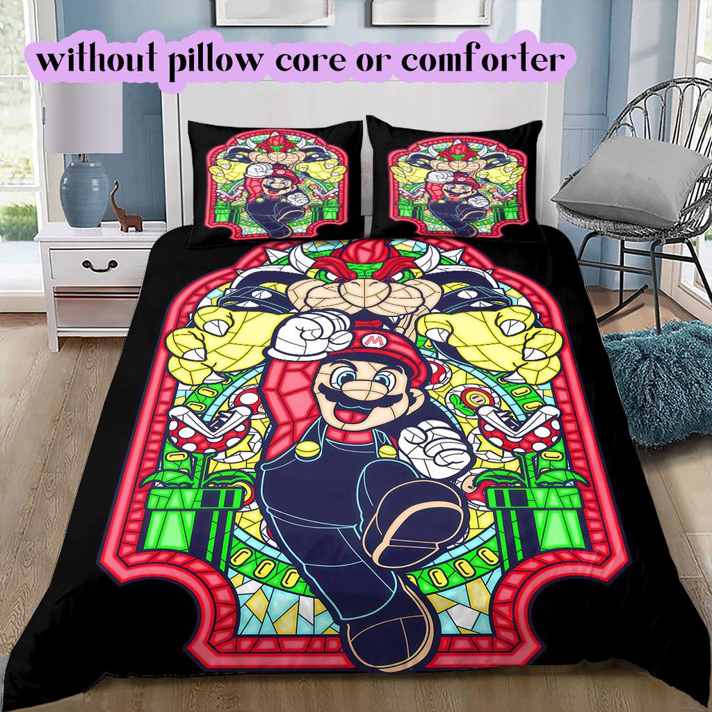 Mario anime character Soft and Comfortable Duvet Cover, Children's Bedding Set Gift, Extra Large Size, Various Sizes Available