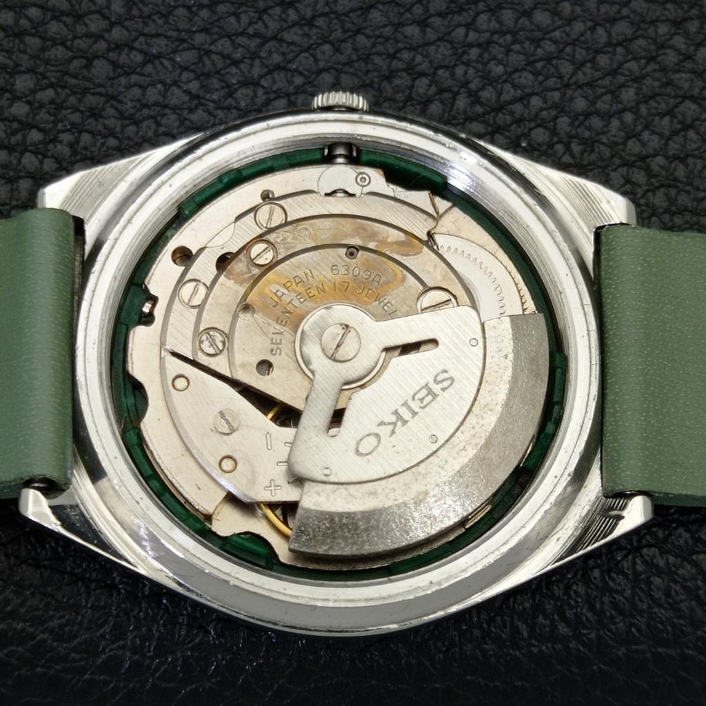 АВТОМАТИЧЕСКИЕ ВИНТАЖНЫЕ ЧАСЫ SEIKO 5 ЯПОНИЯ 6309A МУЖСКИЕ ЧАСЫ С ЦИФЕРБЛАТОМ ЗЕЛЕНОГО ЦВЕТА a701226-5 R206a-a701226