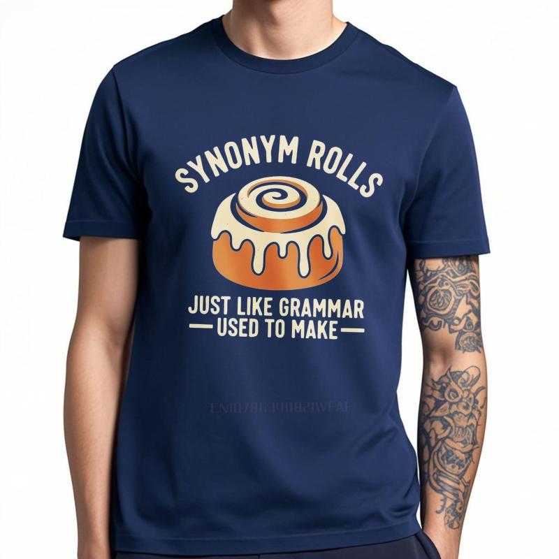 Большой размер летняя футболка для подростков Синоним Роллы Как раньше делала Грамматика Короткий рукав Удобный Круглый вырез Верхние футболки