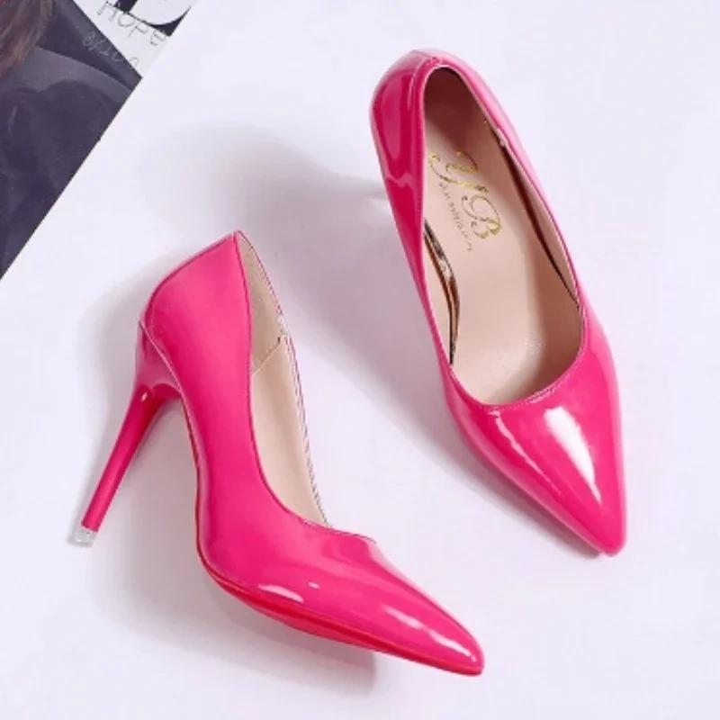 Ladies Shoes On Sale 2024 Brand Slip On Women's Pumps Autumn Pointed Toe Solid Shallow Mouth High Heels Fashion Dress Pumps
