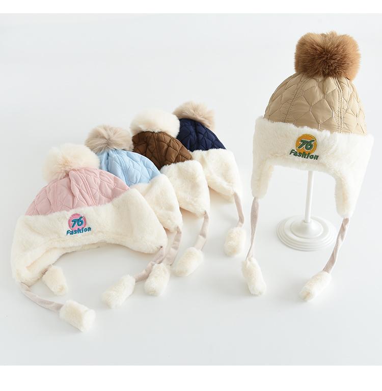 Men's and women's velvet Lei Feng hats, thick and cold resistant warm hats, winter ear protection children's hats