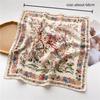 Floral Print Square Scarf Breathable Lady Scarves Headband Fashion Handkerchief