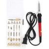Simlug Wood Burning Kit, Adjustable Temperature Electric Iron Painting Tool Set with 27 Iron Tips(110V#1)