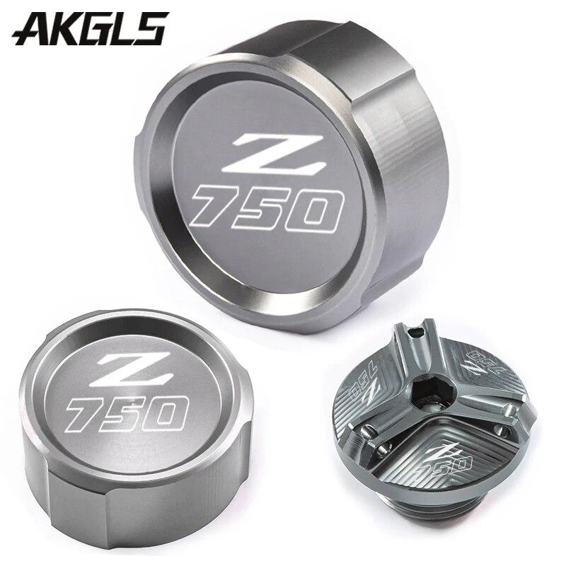 Для KAWASAKI Z750 z 750 Z750/S 2005-2012 мотоцикла, передняя и задняя крышка масляного бака тормоза, крышка резервуара и детали крышки маслозаливной горловины
