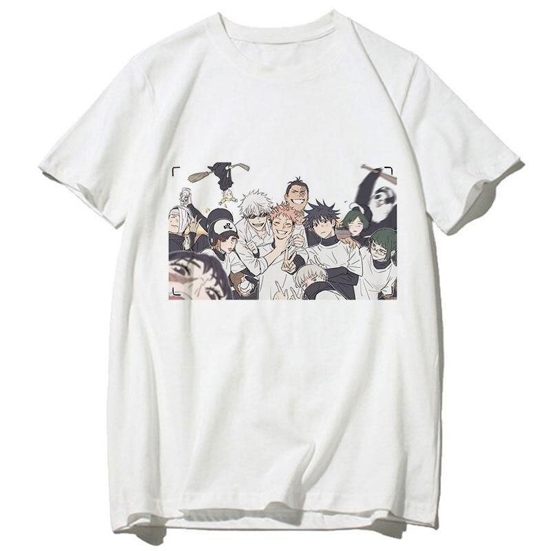 Jujutsu Kaisen Kawaii Графические футболки женские Kawaii летние топы футболка с героями мультфильмов Harajuku японское аниме Ulzzang футболка женская