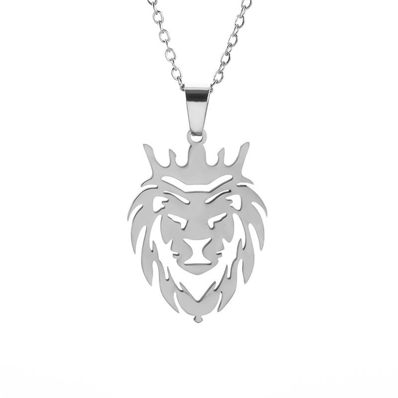 Street Trend Hip-hop Lion Head Domineering Jewelry Pendant Necklace
