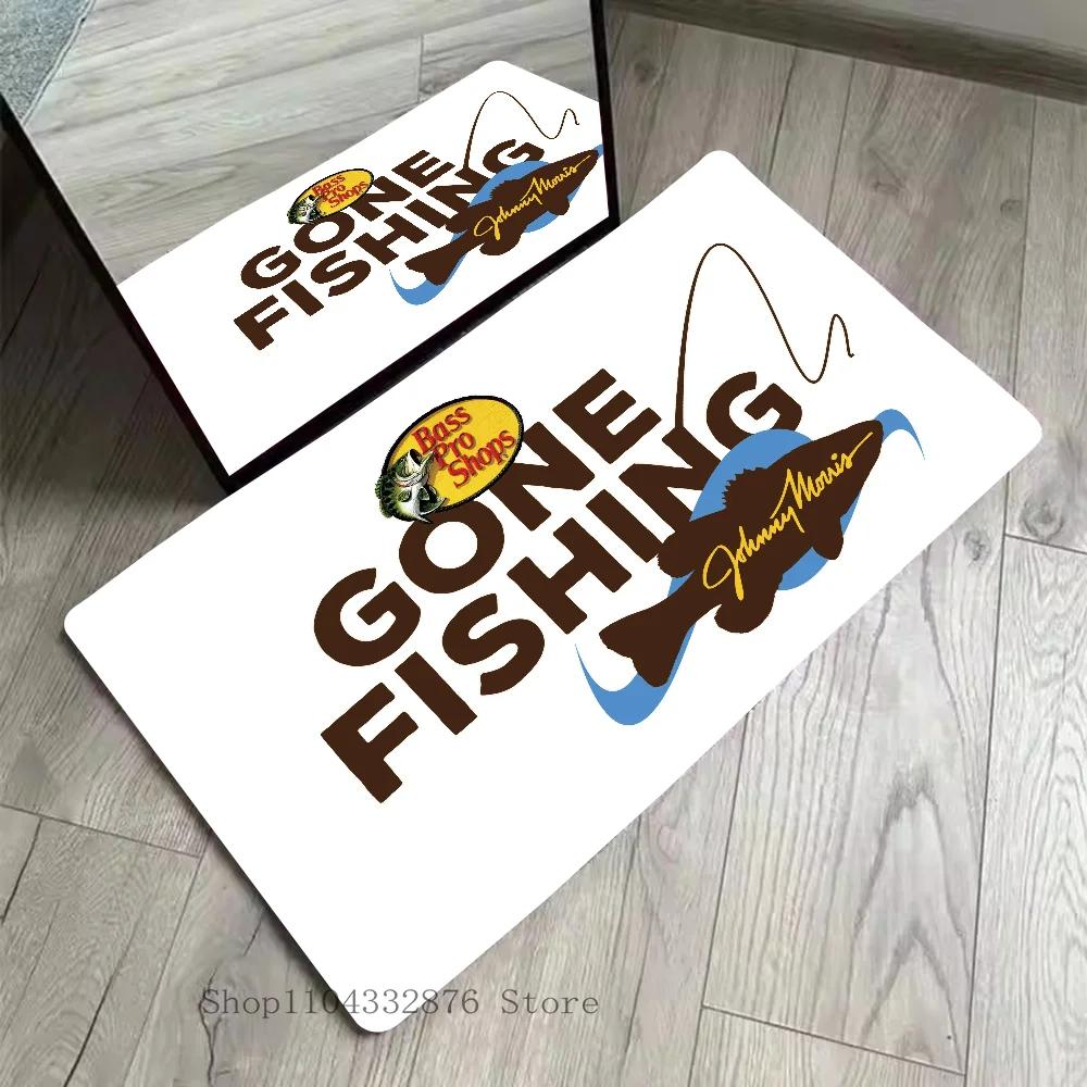 VIKAMA Bass Pro Shops Floor Mat Absorbent Non-Slip Area Rug Home Decor Kitchen Bathroom Carpet Doormat Fishing Hunting Theme
