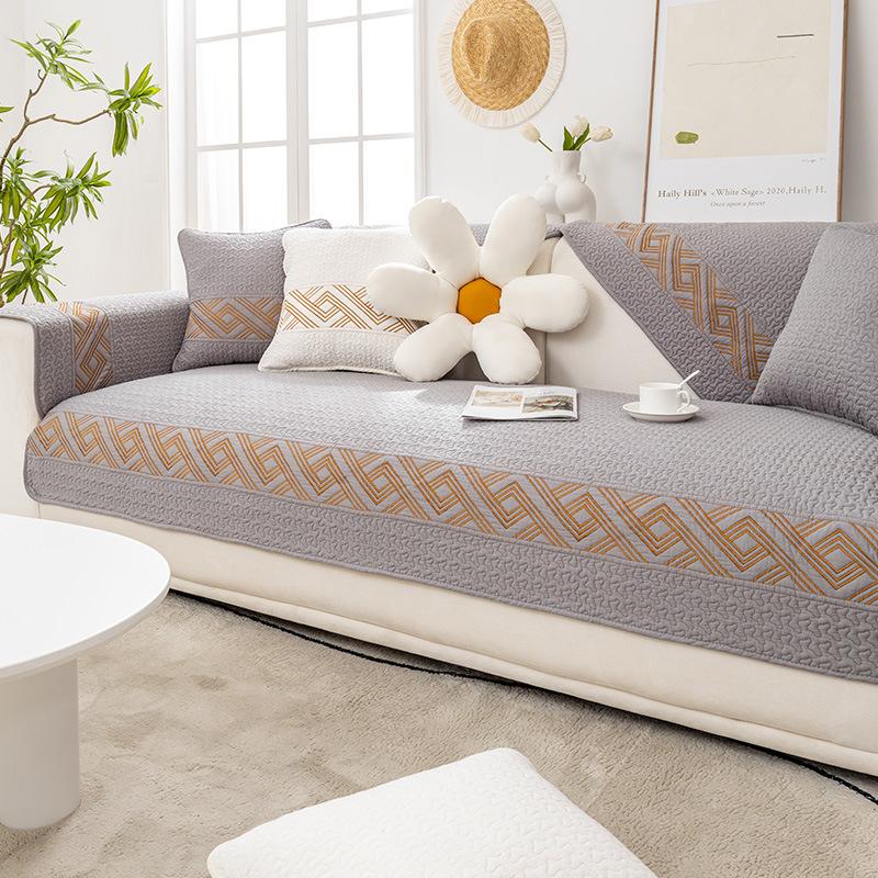 Стираная хлопковая подушка для дивана, нескользящий чехол для дивана, скандинавский простой современный чехол для подушки на сиденье, утолщенная ткань на четыре сезона