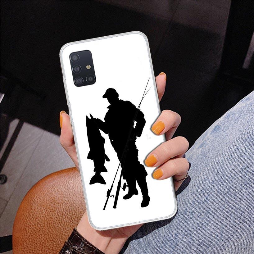 Hunting Fishing Man Phone Case For Samsung Galaxy A52 A32 A22 A12 A51 A31 A50S A30S A20S A10S Note 20 Ultra 10 Plus S10 A72 A71