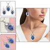 Комплект ювелирных изделий из танзанита, кварцевый драгоценный камень, подвеска, ожерелье 18-20 дюймов