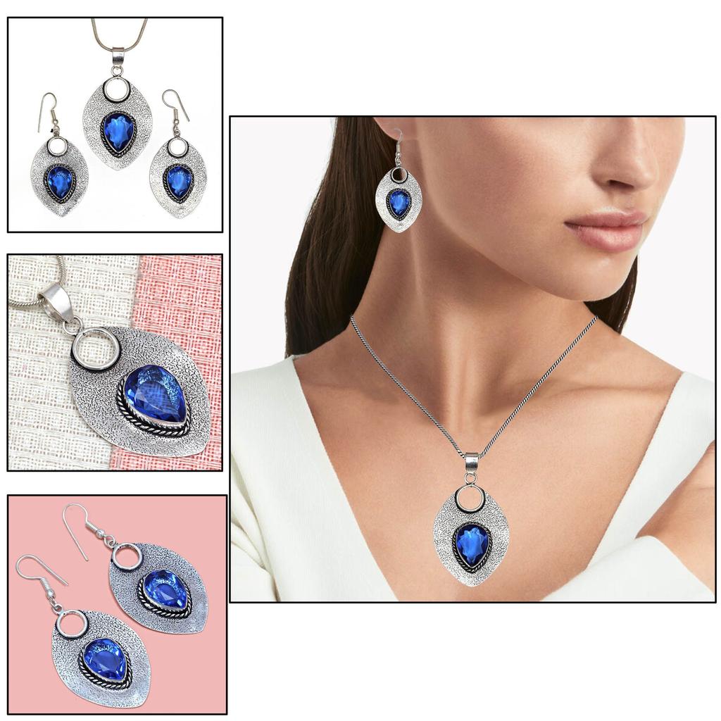 Комплект ювелирных изделий из танзанита, кварцевый драгоценный камень, подвеска, ожерелье 18-20 дюймов