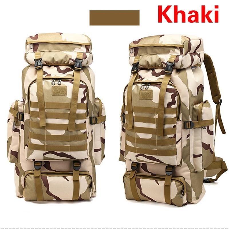 Камуфляжный рюкзак большой емкости 80 л, военная походная сумка, армейский рюкзак, уличные водонепроницаемые рюкзаки