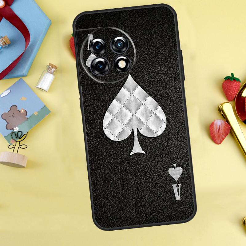 Чехол "Туз пик" для OnePlus 13T 13R 12 12R 15 13 11 10 10T 8T Nord CE 2 3 4 Lite N20 N30 Nord 5