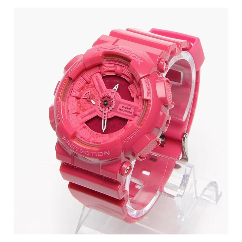 Casio G-SHOCK Серия YOUTH Серия GA-110 Модные Классические Кварцевый Механизм Ремешок из Смолы Японские и Корейские Часы Женские Часы Розовые GMA-S110CC-4