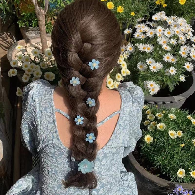 5 шт., милые заколки для волос с милыми цветками, акриловые заколки для волос для женщин и девочек, детские заколки для волос с вишневым цветком, аксессуары для волос