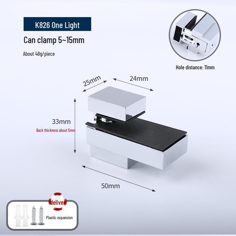 F-образный зажим для стекла Duckbill для ванной комнаты/кухни