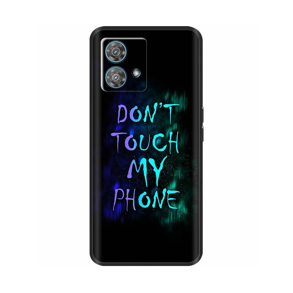 Чехол для Motorola Edge 40 Neo Милый Мягкий Черный Силиконовый Задний Чехол для Телефона для Moto Edge40 Edge 40 Neo Защитный Чехол Кейс Coque