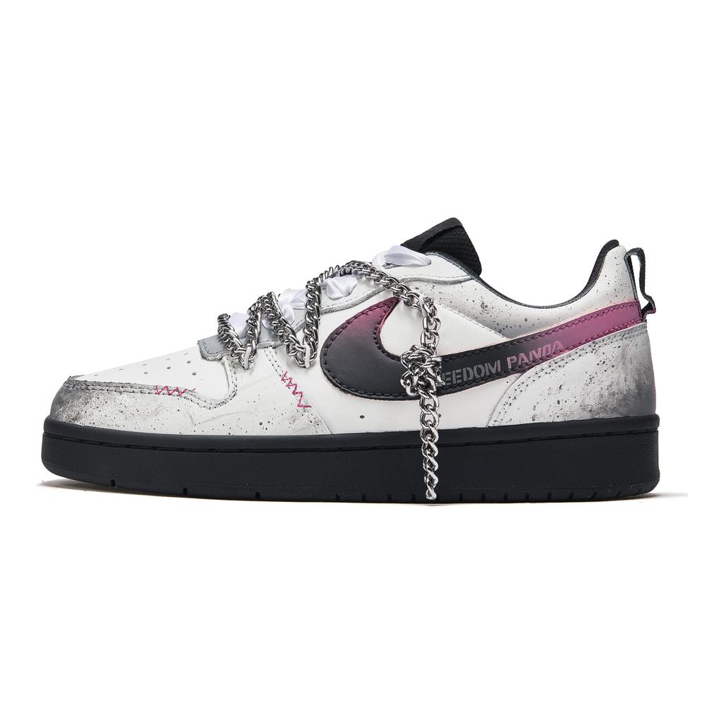 Nike Court Borough Skateboard Shoes Women's Low top Gray/Pink BQ5448-115(Team202-)