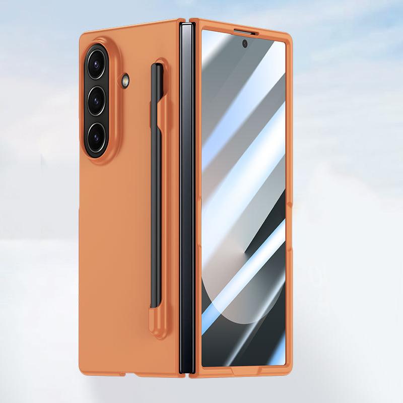 For Samsung Z Fold 7 6 5 4 3 Phone Accessories Gift Hard PC Colorful Frosted Case Cover with Screen Protector and Pen