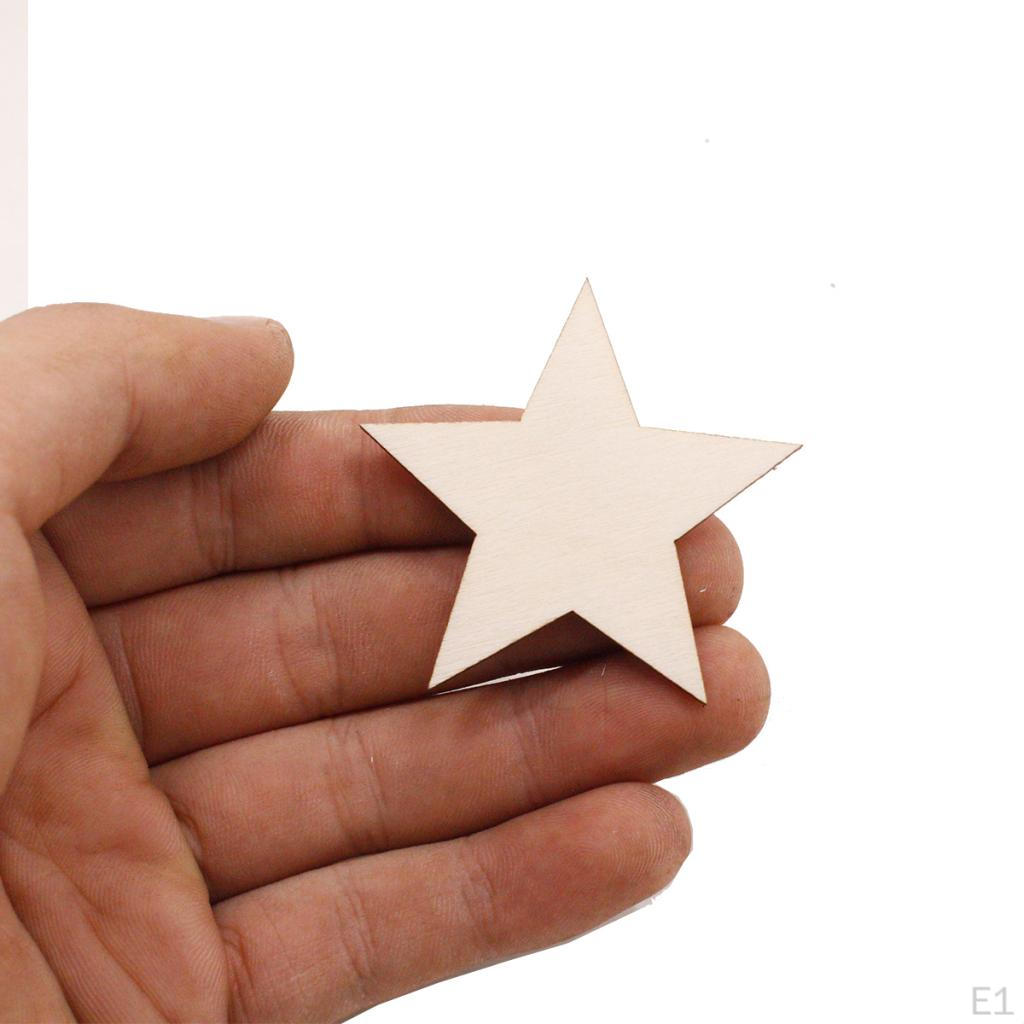25 штук деревянных звездочек, дисков, деревянных украшений, изделий ручной работы, свадебных