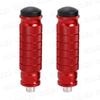 Motorcycle Footpegs, Step Bars, Tandem Steps, Pedals, Knurled CNC Aluminum, Universal Fit, Left and Right Set (Red)