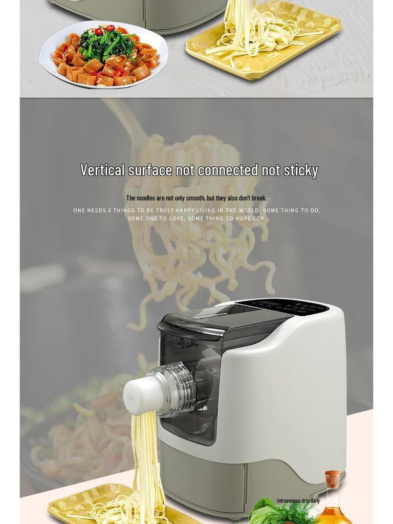 Fully Automatic Electric Noodle Press & Dough Mixer - Small, Multifunctional Machine for Homemade Noodles & Dumpling Skins