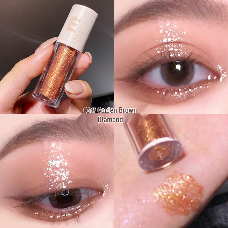 Жидкие тени для век "Сладкая мята": Мелкий мерцающий глиттер, жемчужный хайлайтер для эгё-саль, взрыв блеска в одной капле.