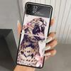 Жесткий чехол для телефона с принтом «Розовый леопард» для Samsung Galaxy Z Flip 7 6 5 4 3 Черный ZFlip7 ZFlip6 Flip5 Flip4 Flip3 5G Чехол с принтом