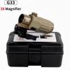 Тактический 3-кратный 5-кратный увеличитель G33 G43 G45 с быстросъемным креплением и откидной крышкой для страйкбола, охоты, коллиматорный прицел