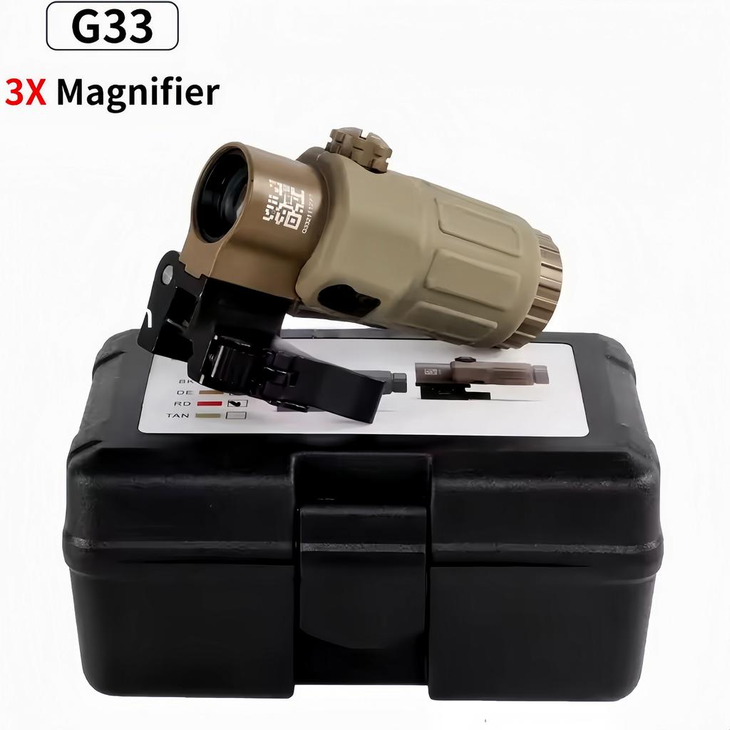Тактический 3-кратный 5-кратный увеличитель G33 G43 G45 с быстросъемным креплением и откидной крышкой для страйкбола, охоты, коллиматорный прицел