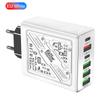 6 In 1 4 USB 2 Type C 3.1A Charging Fast Wall Charger For iPhone Samsung Xiaomi  Oppo Mobile Phone Adapter