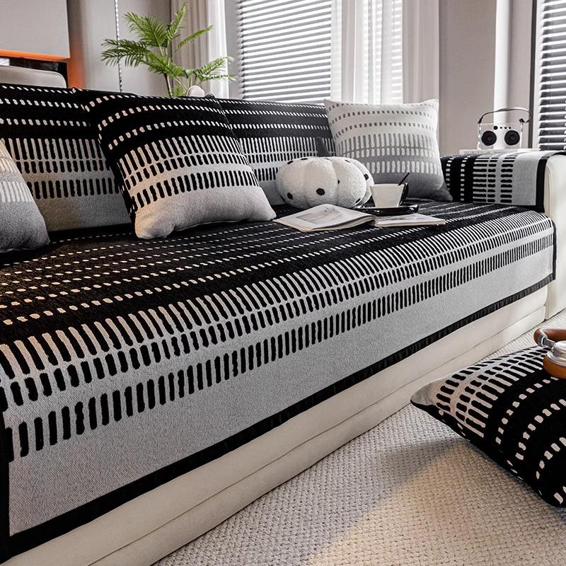 Chenier Sofa Cushion New Four-Season Universal Straight Row Seat Cushion Light Luxury High-End Sofa Cover Cover Cover Towel
