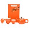 Persimmon Ruyi tea set, everything persimmon ceramic set, complete set, activity gift box, gift for customers to print